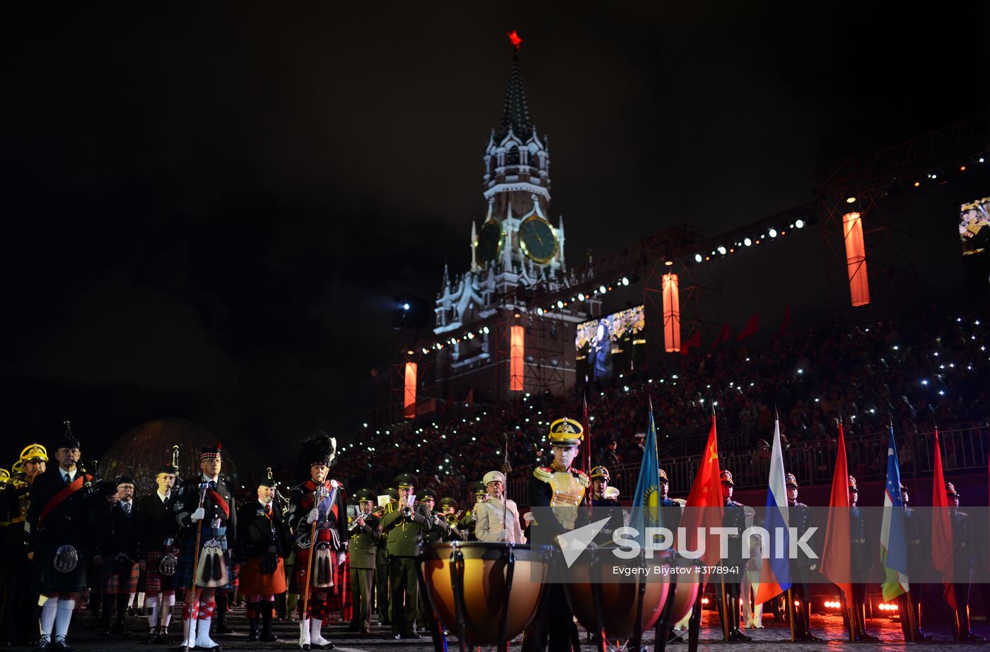 Opening ceremony for 10th Spasskaya Tower international military music festival