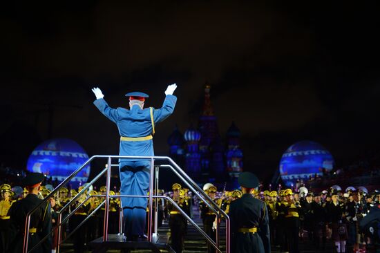 Opening ceremony for 10th Spasskaya Tower international military music festival