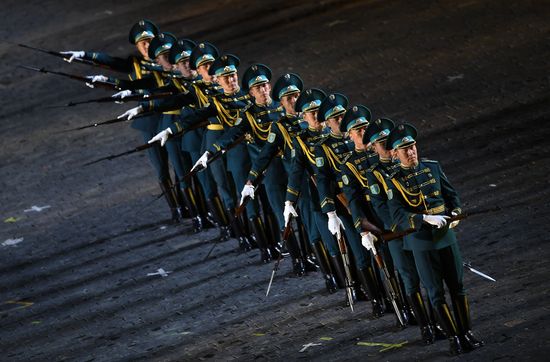 Opening ceremony for 10th Spasskaya Tower international military music festival