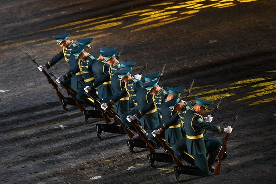 Opening ceremony for 10th Spasskaya Tower international military music festival