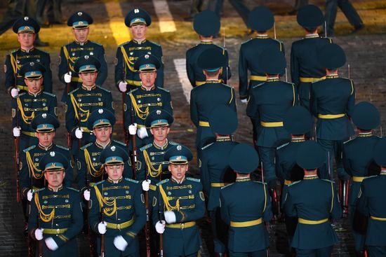 Opening ceremony for 10th Spasskaya Tower international military music festival