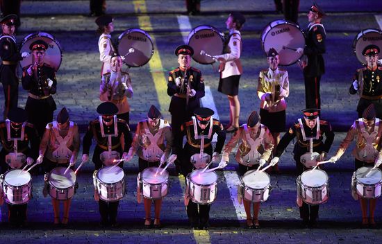 Opening ceremony for 10th Spasskaya Tower international military music festival