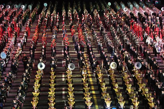 Opening ceremony for 10th Spasskaya Tower international military music festival
