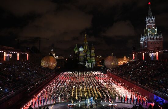 Opening ceremony for 10th Spasskaya Tower international military music festival