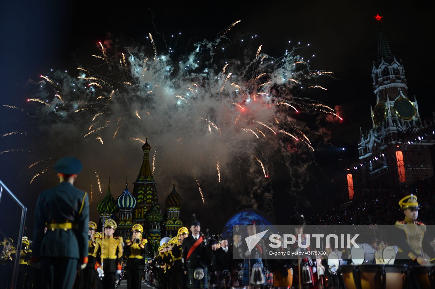 Opening ceremony for 10th Spasskaya Tower international military music festival