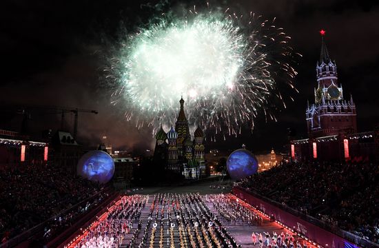 Opening ceremony for 10th Spasskaya Tower international military music festival