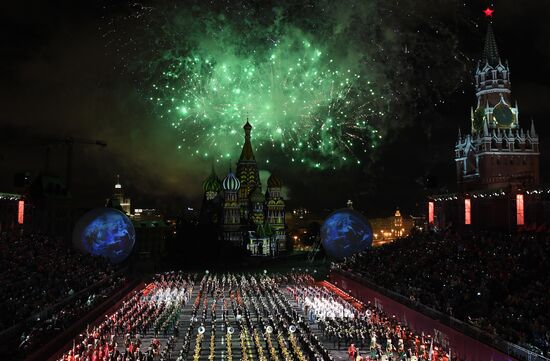 Opening ceremony for 10th Spasskaya Tower international military music festival
