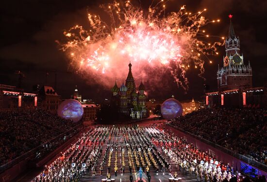 Opening ceremony for 10th Spasskaya Tower international military music festival