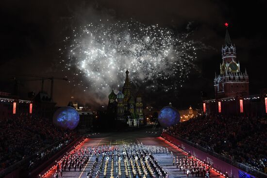 Opening ceremony for 10th Spasskaya Tower international military music festival