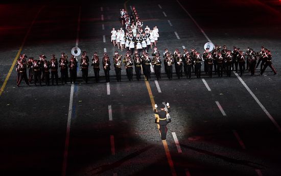 Opening ceremony for 10th Spasskaya Tower international military music festival
