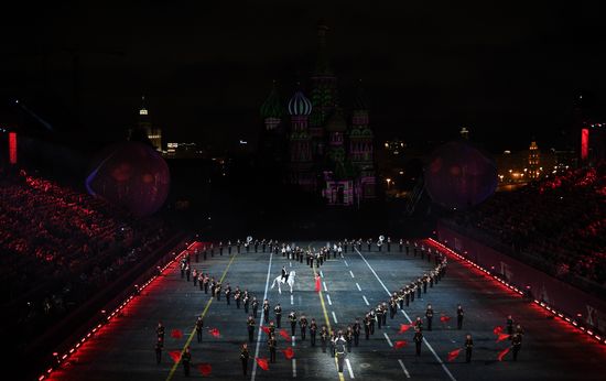 Opening ceremony for 10th Spasskaya Tower international military music festival