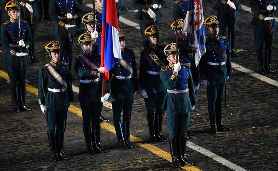 Opening ceremony for 10th Spasskaya Tower international military music festival