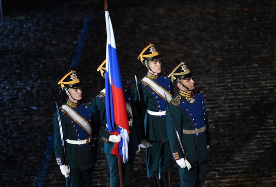Opening ceremony for 10th Spasskaya Tower international military music festival
