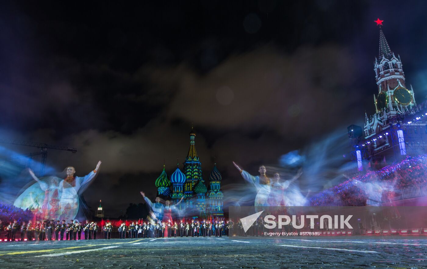 Opening ceremony for 10th Spasskaya Tower international military music festival