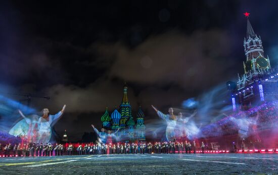 Opening ceremony for 10th Spasskaya Tower international military music festival