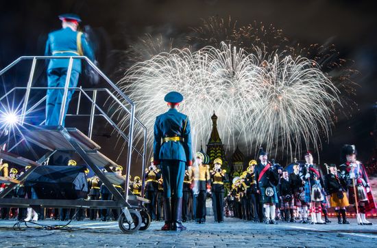 Opening ceremony for 10th Spasskaya Tower international military music festival