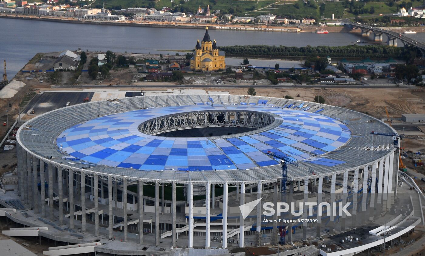 Nizhny Novgorod stadium under construction