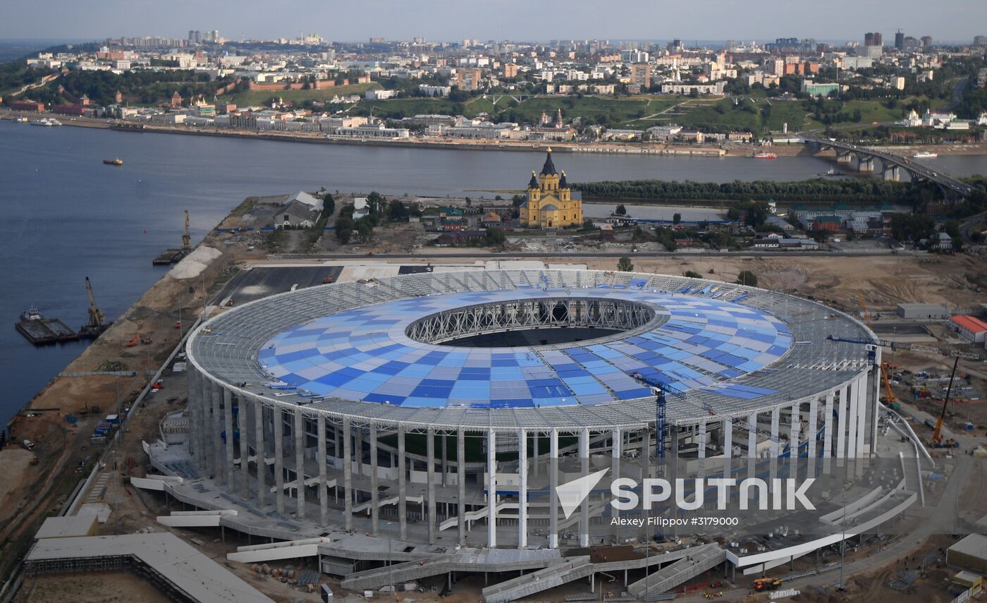 Nizhny Novgorod stadium under construction