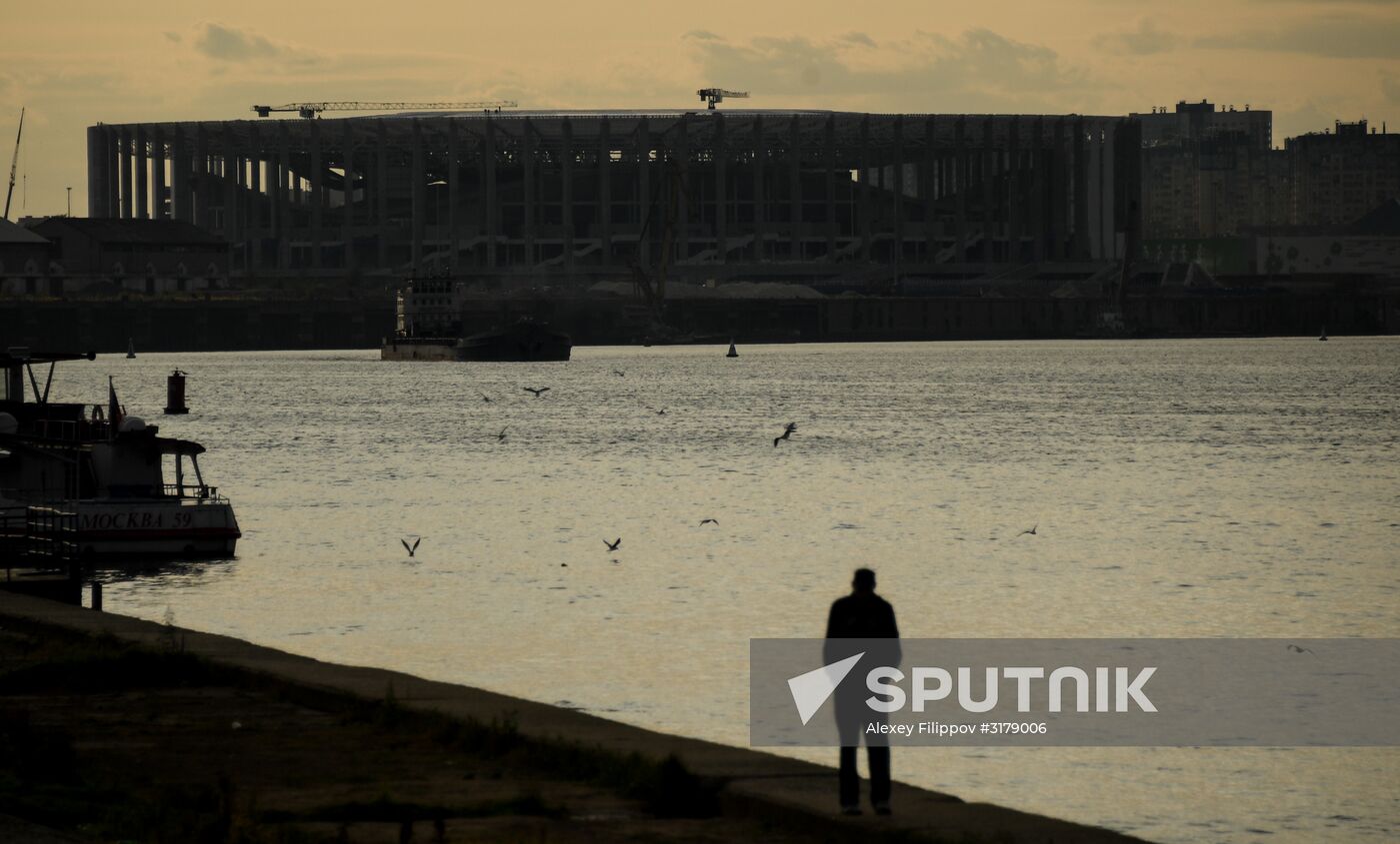Nizhny Novgorod stadium under construction