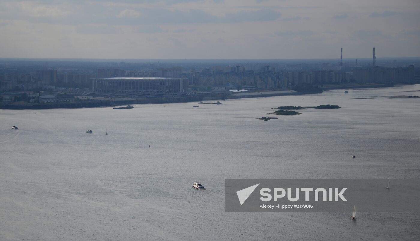 Nizhny Novgorod stadium under construction