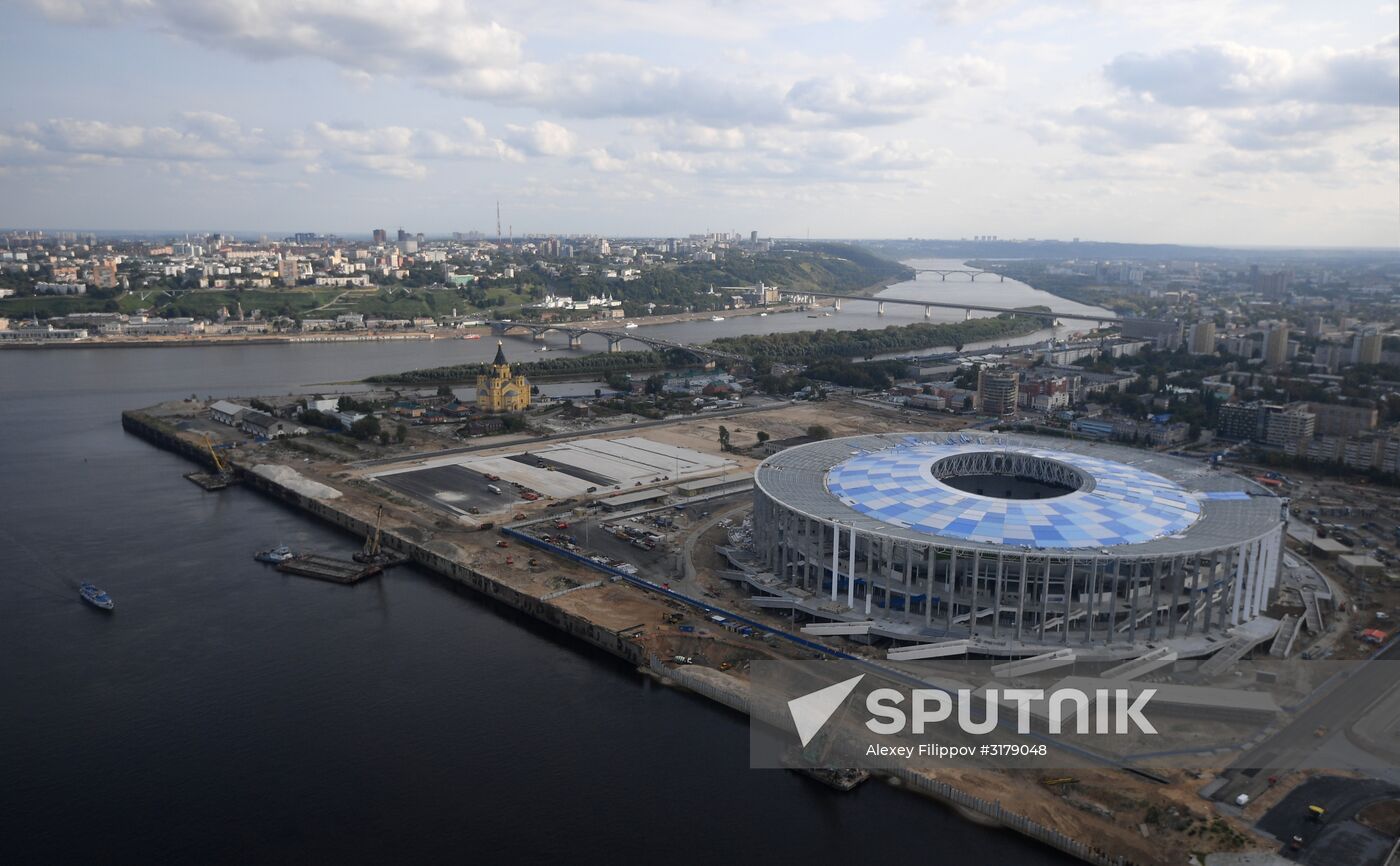 Nizhny Novgorod stadium under construction