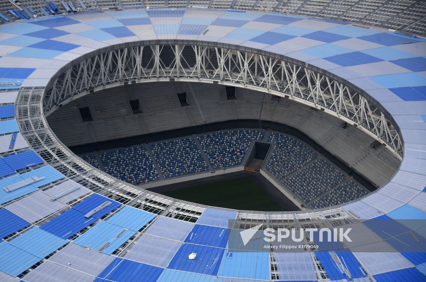 Nizhny Novgorod stadium under construction