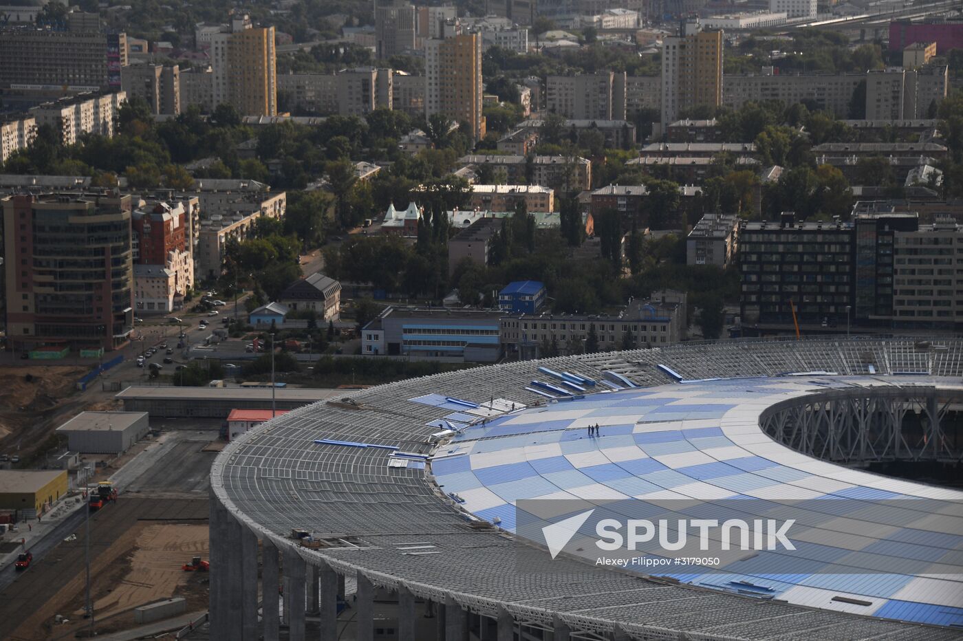 Nizhny Novgorod stadium under construction