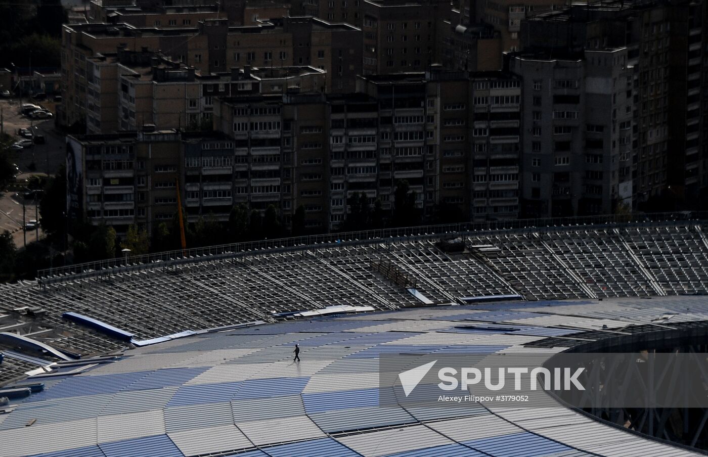 Nizhny Novgorod stadium under construction