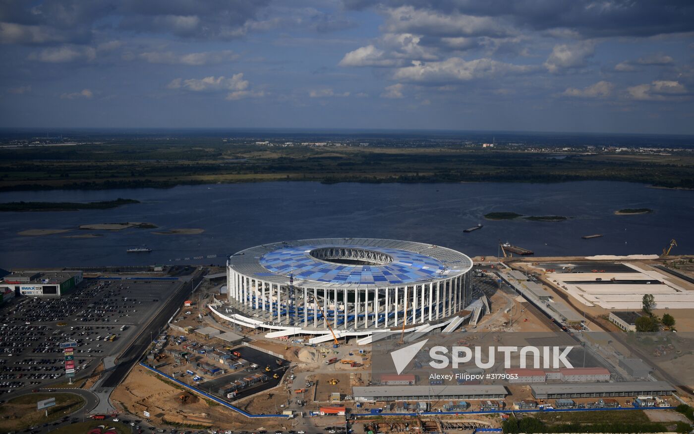 Nizhny Novgorod stadium under construction