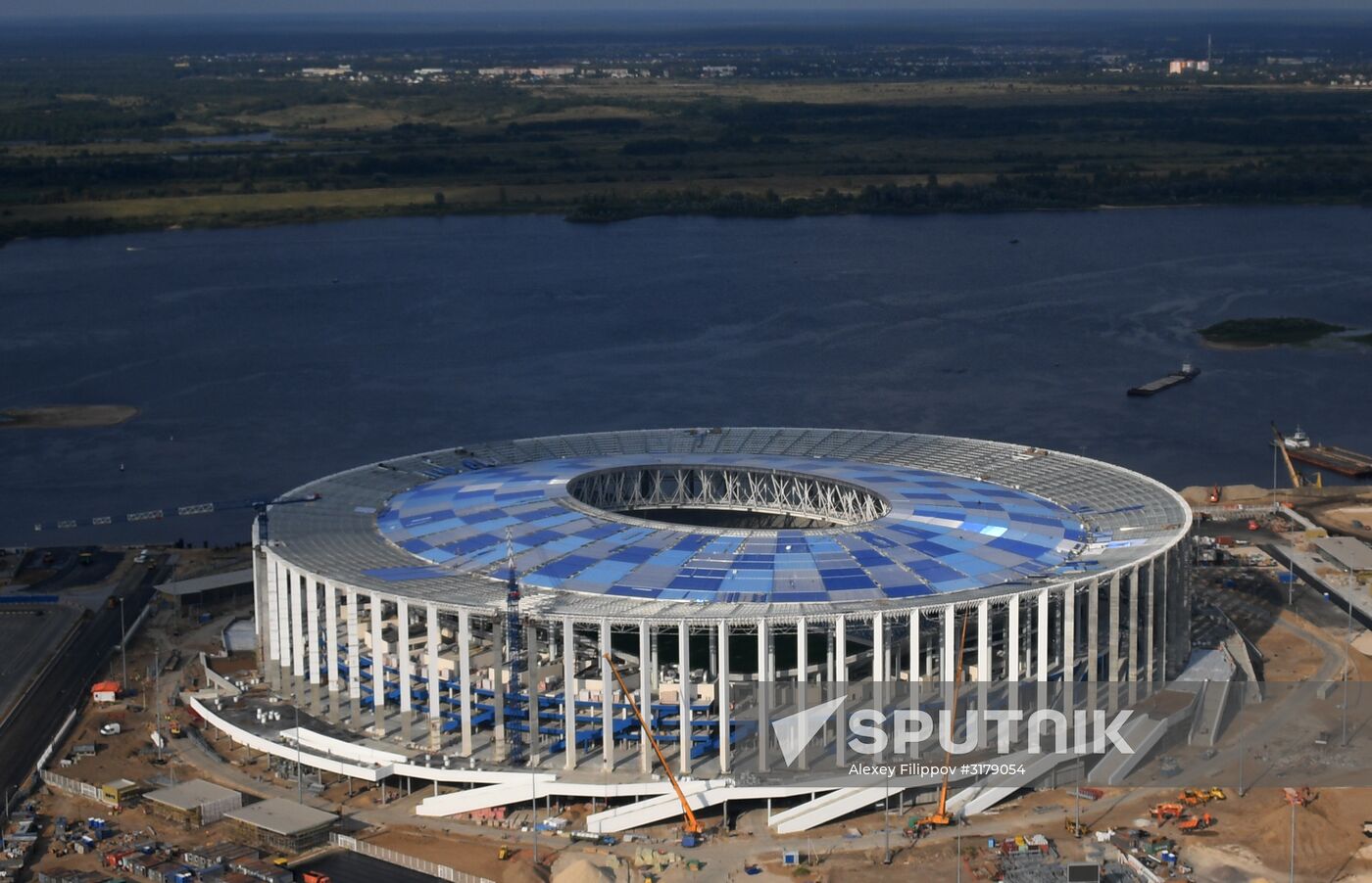 Nizhny Novgorod stadium under construction