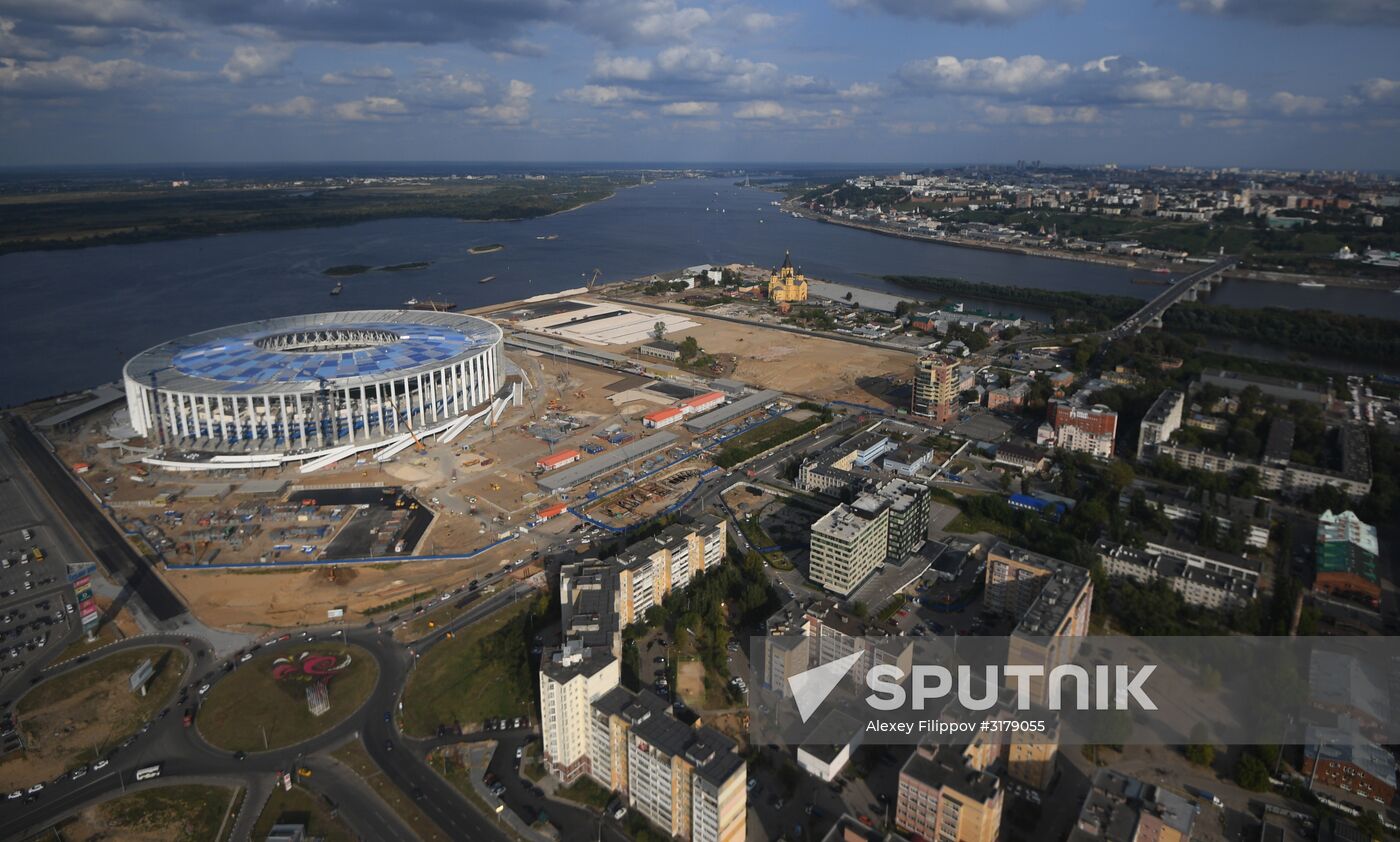 Nizhny Novgorod stadium under construction