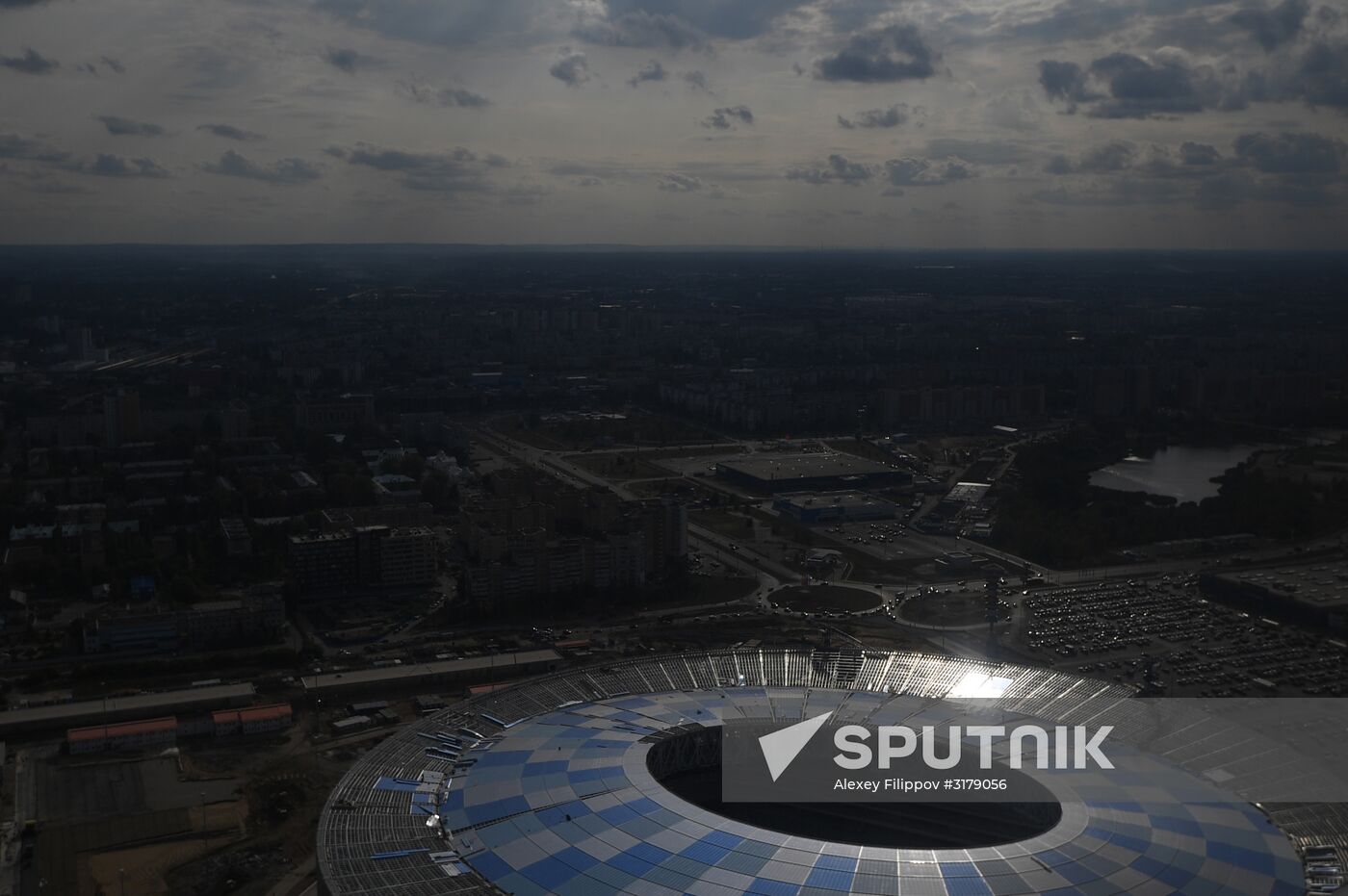 Nizhny Novgorod stadium under construction