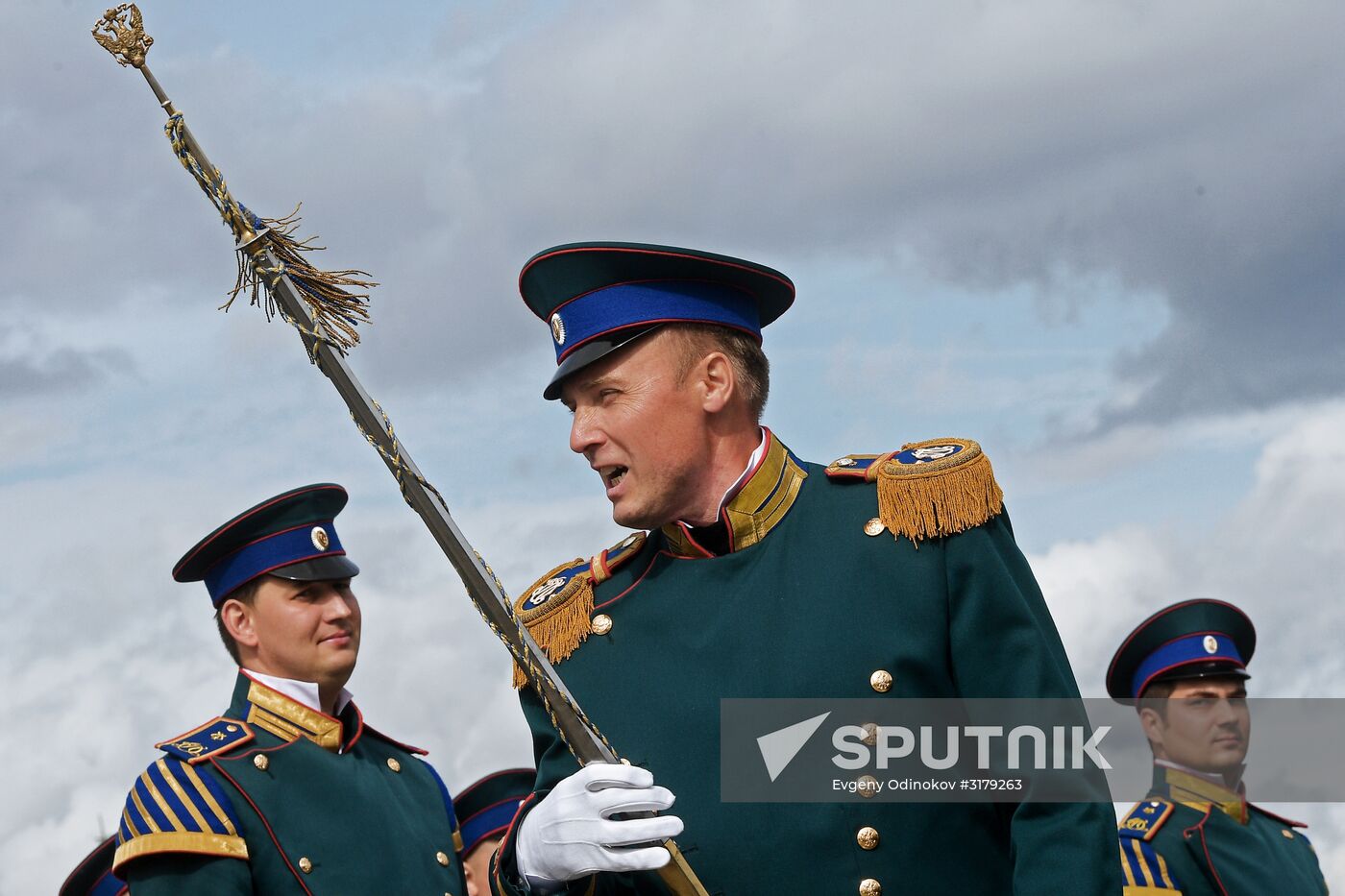 Procession by participants in Spasskaya Tower festival