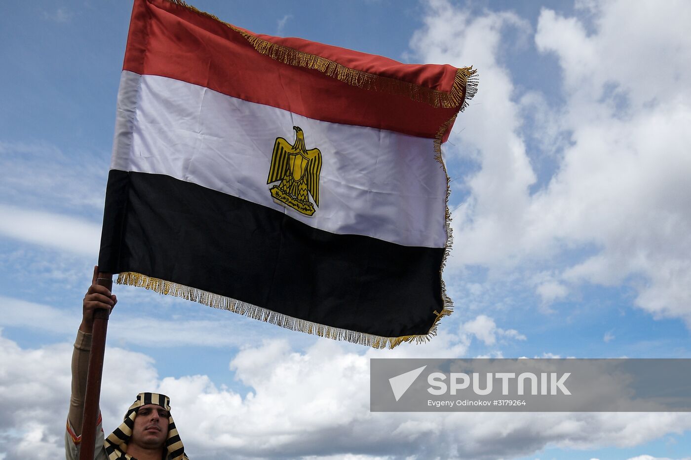 Procession by participants in Spasskaya Tower festival