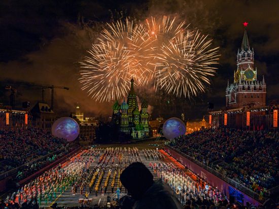 10th Spasskaya Tower international military music festival's opening ceremony