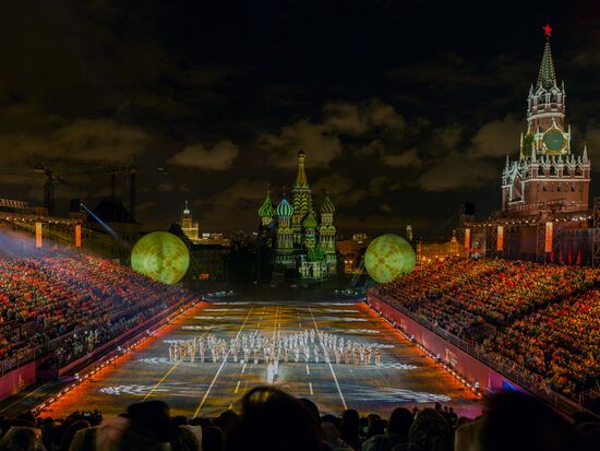 10th Spasskaya Tower international military music festival's opening ceremony