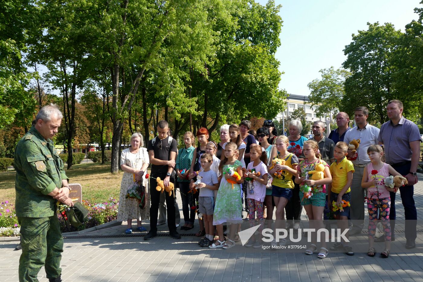 Memorial event in Donetsk for children who died during conflict in southeast Ukraine