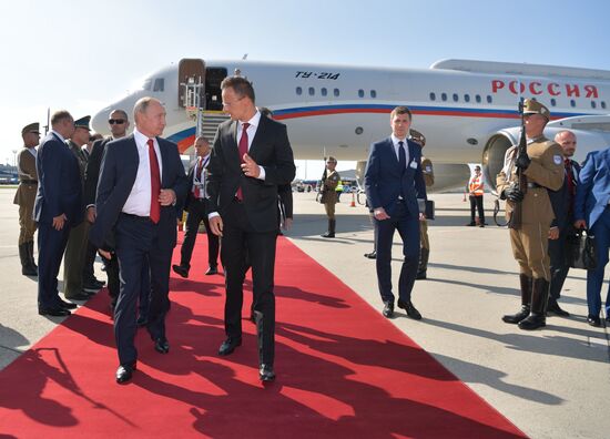 Russian President Vladimir Putin visits Hungary