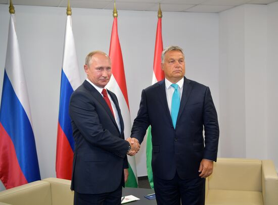 Russian President Vladimir Putin visits Hungary