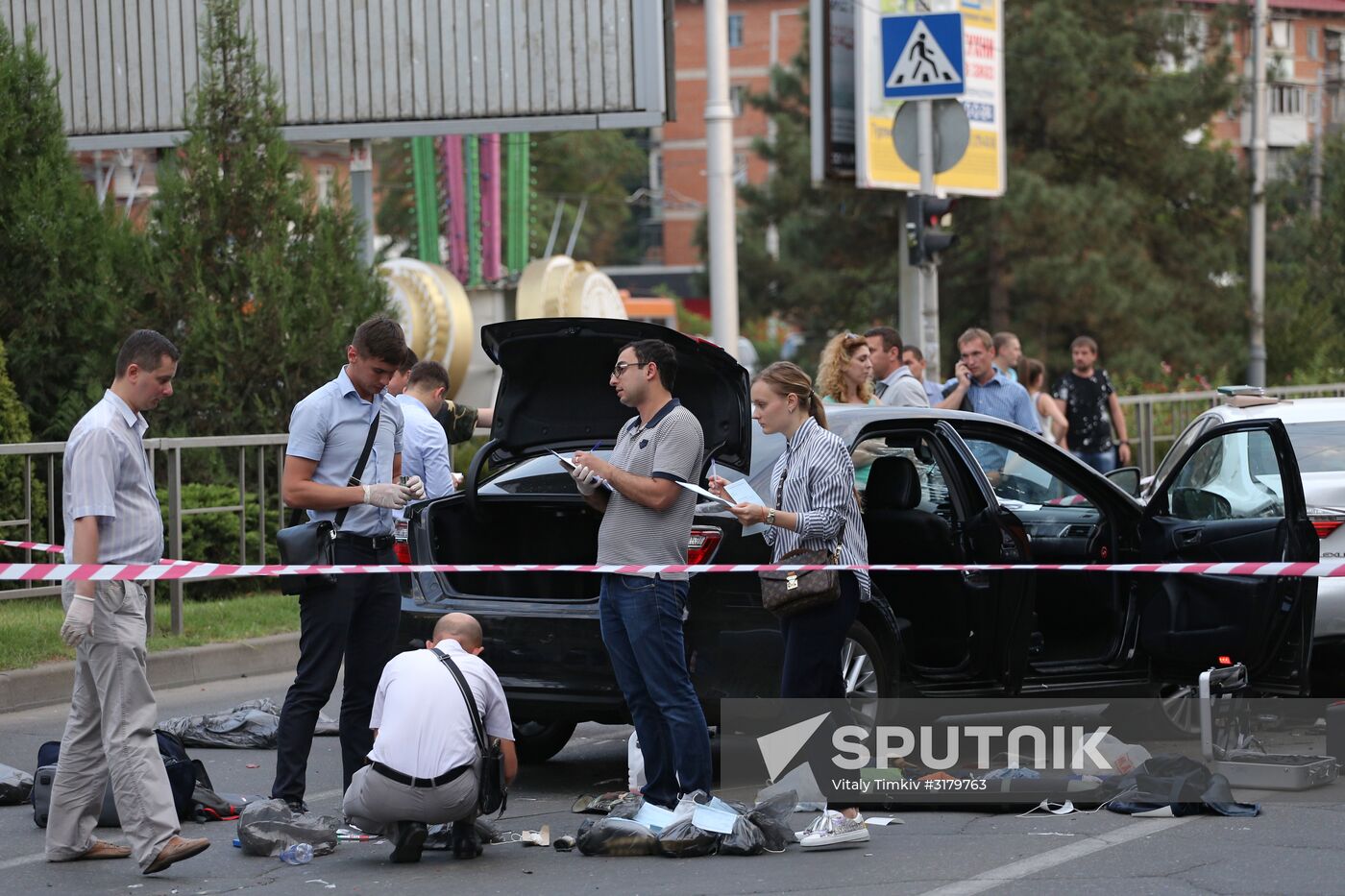 Attack on highway patrolmen in Krasnodar