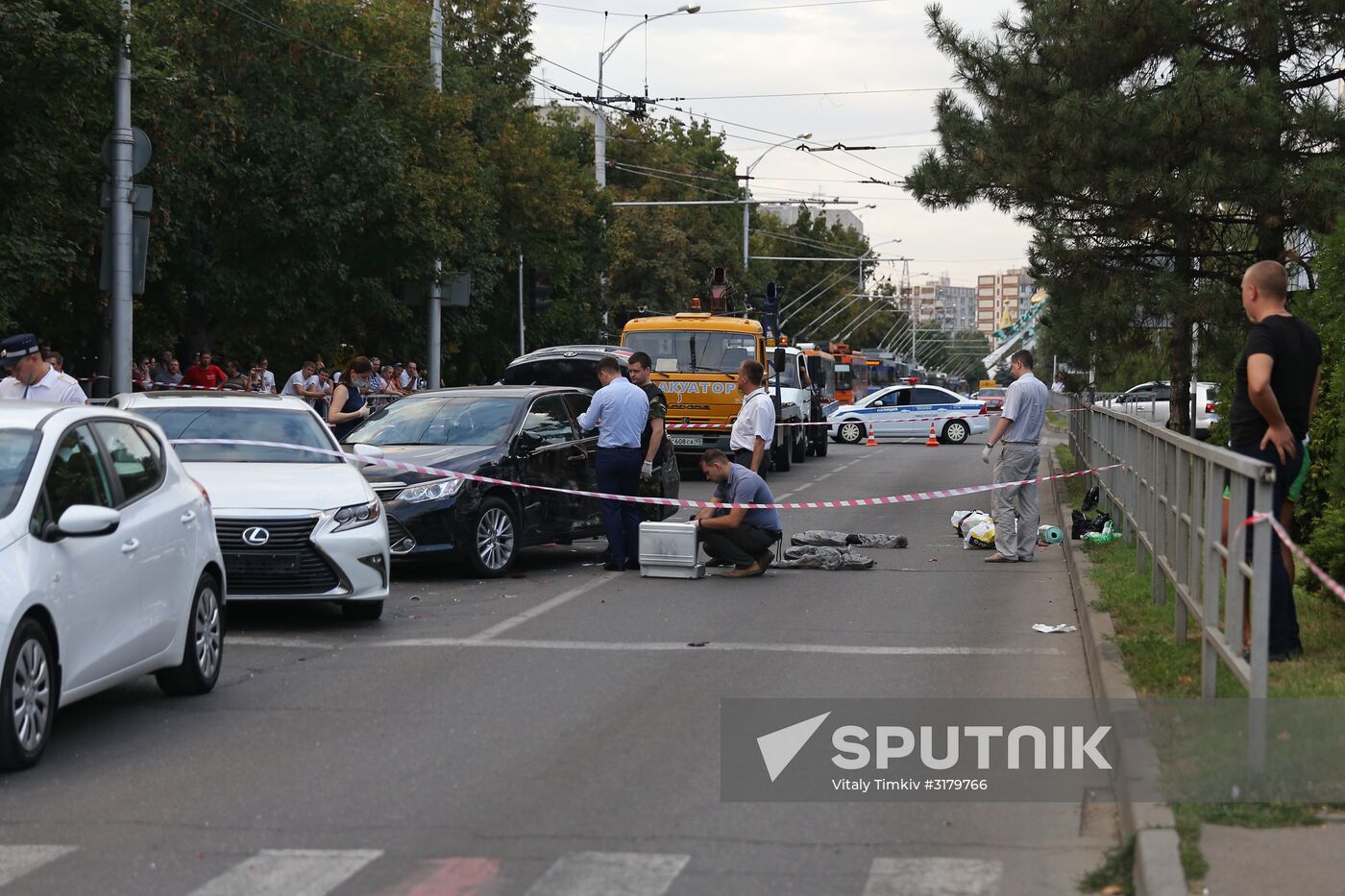 Attack on highway patrolmen in Krasnodar