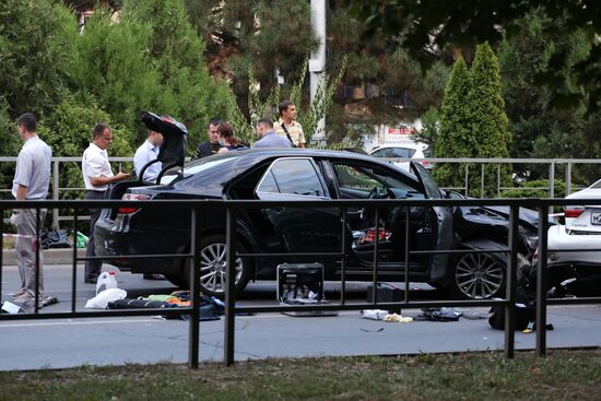 Attack on highway patrolmen in Krasnodar