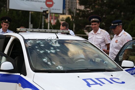 Attack on highway patrolmen in Krasnodar