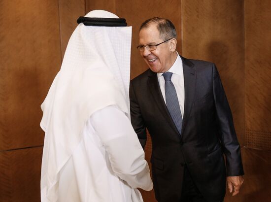 Russian Foreign Minister Sergei Lavrov visits the United Arab Emirates