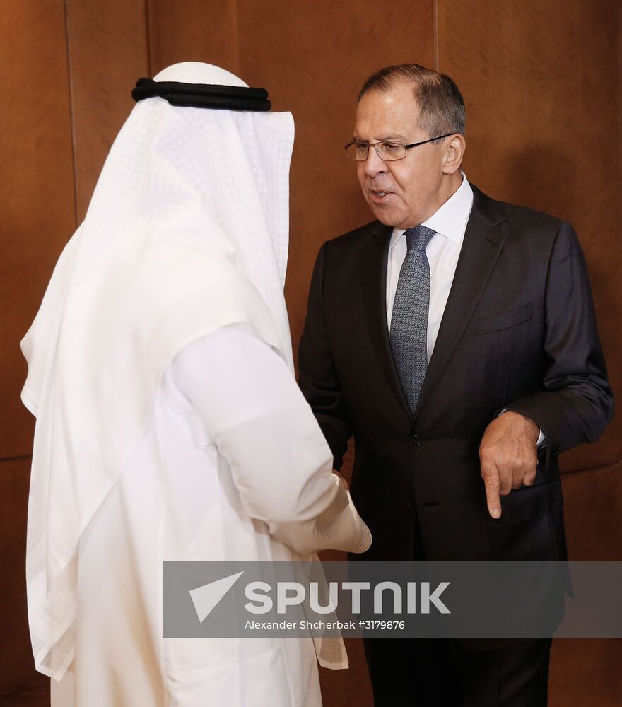 Russian Foreign Minister Sergei Lavrov visits the United Arab Emirates
