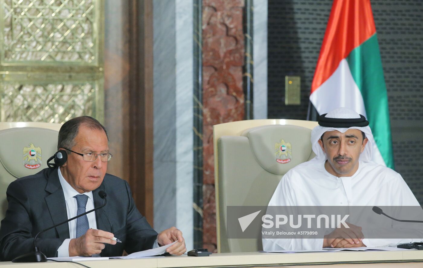 Russian Foreign Minister Sergei Lavrov visits the United Arab Emirates