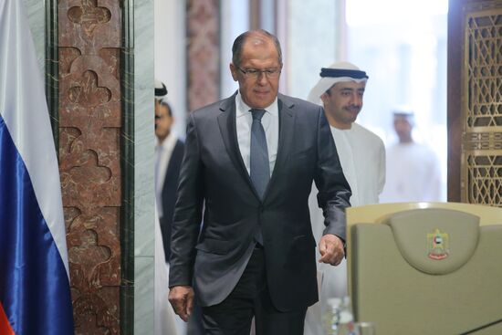 Russian Foreign Minister Sergei Lavrov visits the United Arab Emirates