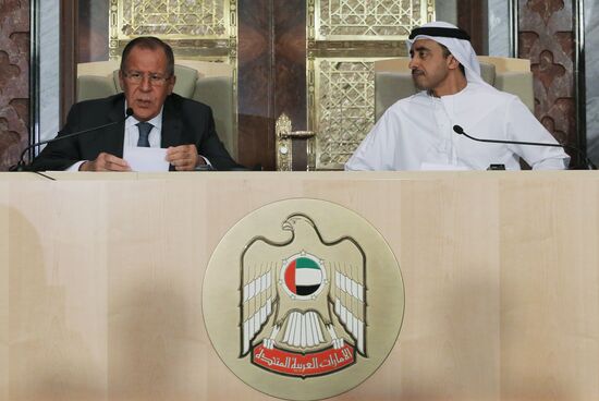 Russian Foreign Minister Sergei Lavrov visits the United Arab Emirates