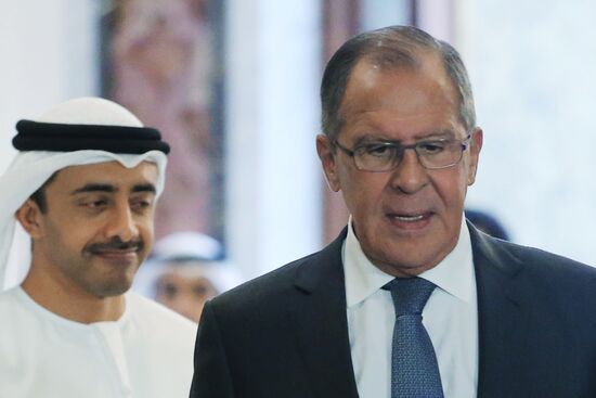 Russian Foreign Minister Sergei Lavrov visits the United Arab Emirates