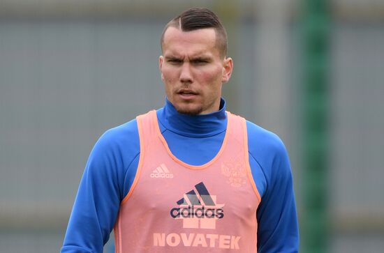 Russian national football team in training